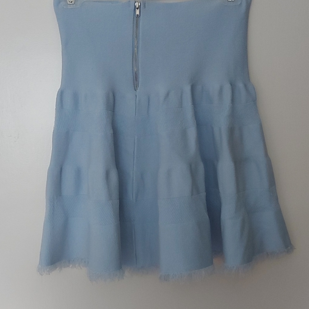 Periwinkle tiered fit and flare bandage skirt - Picture 3 of 3